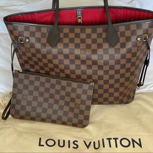 LOUIS VUITTON DAMIER NEVERFULL GM WITH POCHETTE